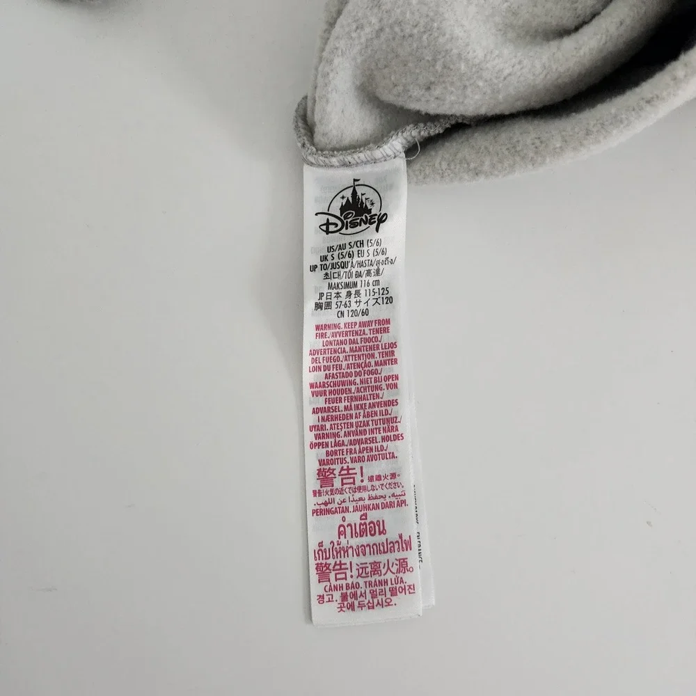 Disney Stitch Graphic Fleece Sweatshirt Heather Gray Kids Size‎ 5/6